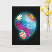 RUIMTE BIRTHDAY 9 9th Birthday Boy 9 Year Old Kaart (Gele Bloem)