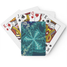 Ruimte | Blauwe en witte fractale kunst