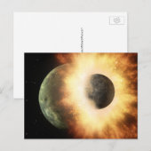 Ruimte-Briefkaart: Mon-collides in planeet Briefkaart (Voorkant / Achterkant)