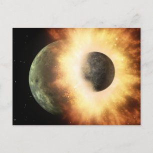 Ruimte-Briefkaart: Mon-collides in planeet Briefkaart