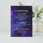 Ruimte bruiloft accommodaties. Nachtsterren. Moder Informatiekaartje (Staand voorkant)