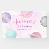 Ruimte Buiten ruimte Planten Roze banner Birthday (Horizontaal)