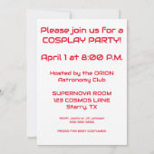 Ruimte buitenaards profiel kaart (Achterkant)