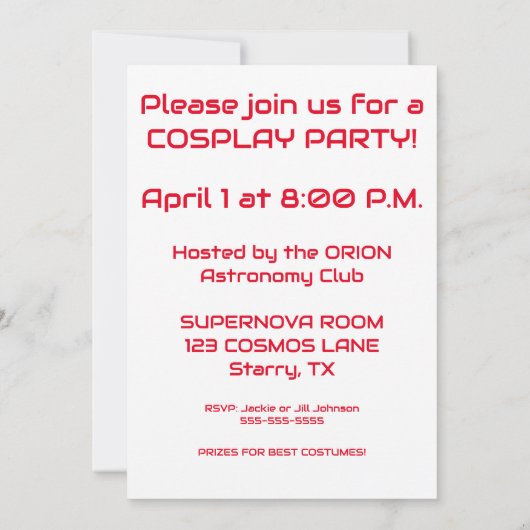 Ruimte buitenaards profiel kaart (Achterkant)