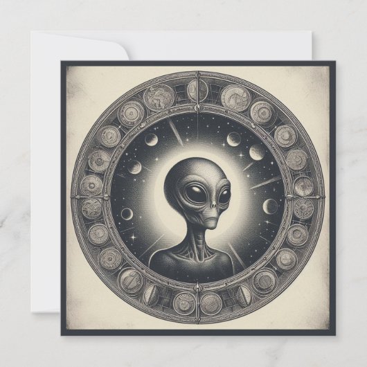 ruimte buitenaards Sci Fi illustratie ufo Kaart (Voorkant)