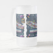 Ruimte buitenaardse drink bar ufo matglas bierpul (Voorkant links)