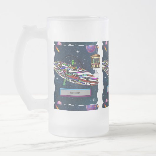 Ruimte buitenaardse drink bar ufo matglas bierpul (Links)