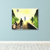 ruimte canvas afdruk (Insitu (Houten vloer))