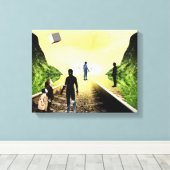 ruimte canvas afdruk (Insitu (Houten vloer))
