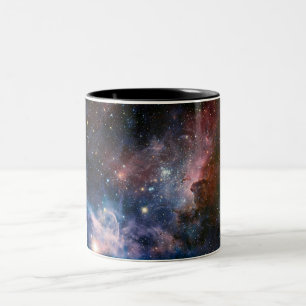 Ruimte Carina-nevel in rood en blauw Hubble-telesc Tweekleurige Koffiemok