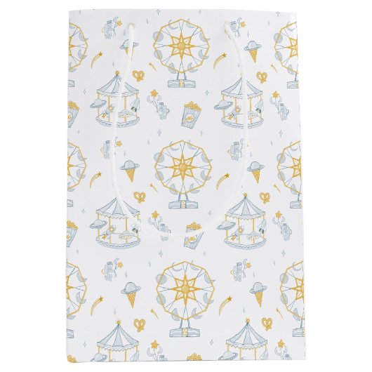 Ruimte Carnaval Baby Kwekerij Over de Maan Douche Medium Cadeauzakje (Voorkant)