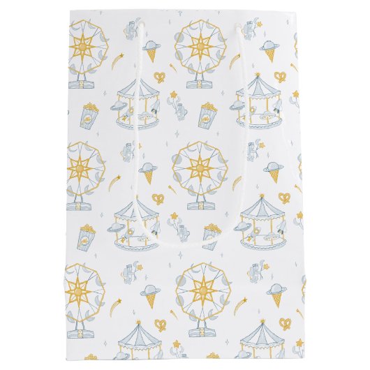 Ruimte Carnaval Baby Kwekerij Over de Maan Douche Medium Cadeauzakje (Achterkant)