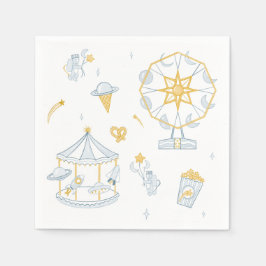 Ruimte Carnaval Baby shower Space Nursery Servet