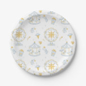 Ruimte Carnaval Over de Maan Baby shower Papieren Bordje (Voorkant)