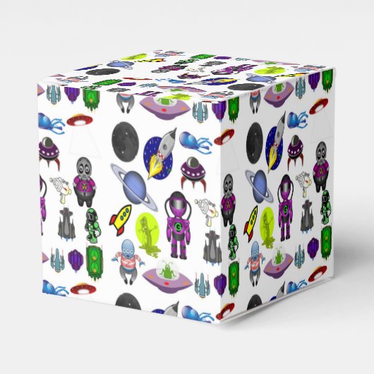 Ruimte-Cartoon Bedankdoosjes (Voorkant Zijde)