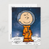 RUIMTE | Charlie Brown Astronaut Briefkaart (Voorkant / Achterkant)