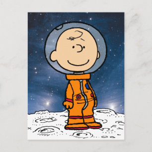 RUIMTE   Charlie Brown Astronaut Briefkaart