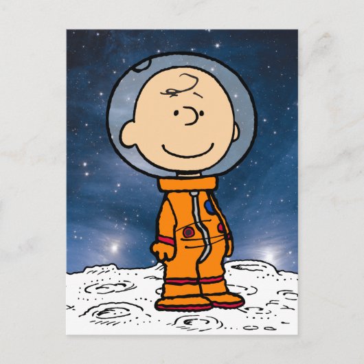 RUIMTE | Charlie Brown Astronaut Briefkaart (Voorkant)