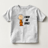 RUIMTE | Charlie Brown Astronaut Kinder Shirts (Voorkant)