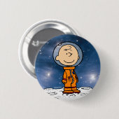 RUIMTE | Charlie Brown Astronaut Ronde Button 5,7 Cm (Voorkant /achterkant)