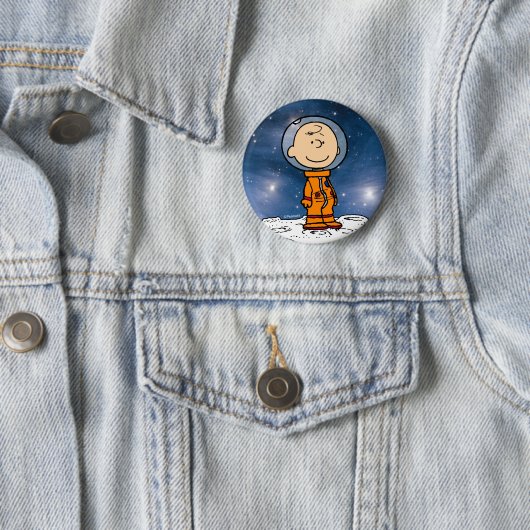 RUIMTE | Charlie Brown Astronaut Ronde Button 5,7 Cm (In situ)