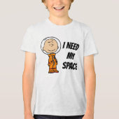 RUIMTE | Charlie Brown Astronaut Tri-Blend Shirt (Voorkant)