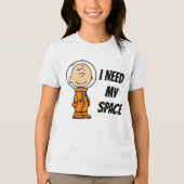 RUIMTE | Charlie Brown Astronaut Tri-Blend Shirt (Voorkant)