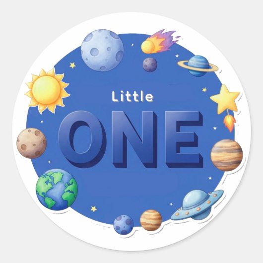 Ruimte Cirkel Clipart Set Ronde Sticker (Voorkant)