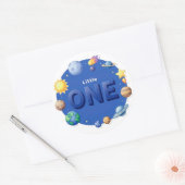 Ruimte Cirkel Clipart Set Ronde Sticker (Envelop)