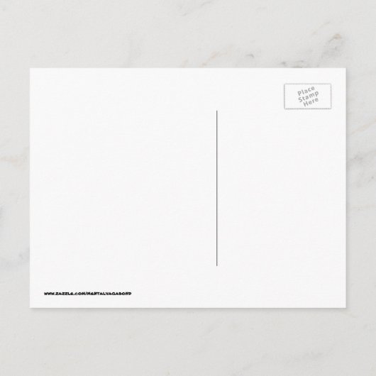 Ruimte claimen in het paradijs op Briefkaart (Achterkant)