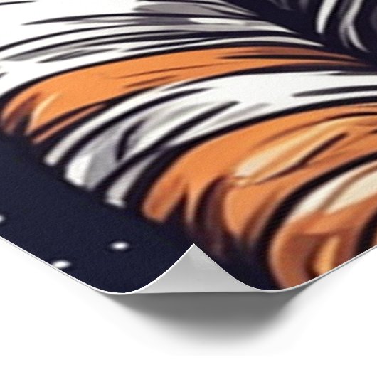 Ruimte Cowboy Cat Print, Heldere Regenboog Digital Poster (Hoek)