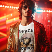 RUIMTE COWBOY HERREN FUNNY vintage T-SHIRTS