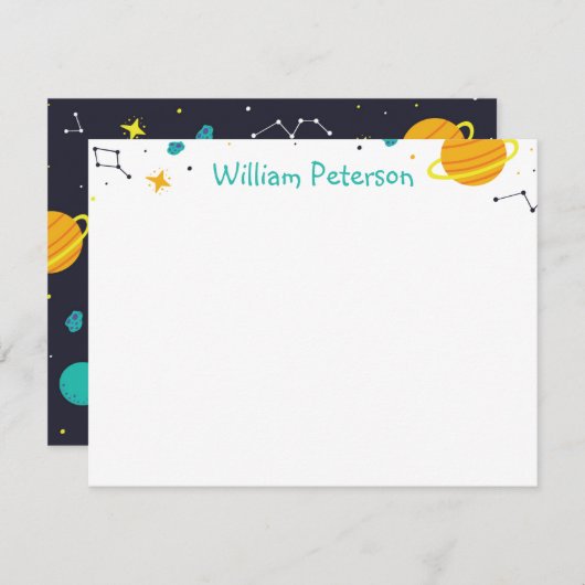 Ruimte Dank u Notitiekaartje (Voorkant / Achterkant)