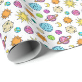 Ruimte doedels kosmische achtergrond cadeaupapier (Rol Hoek)