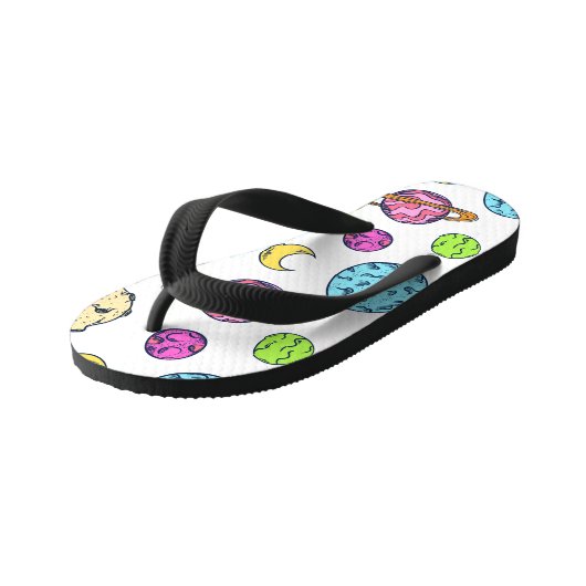 Ruimte doedels kosmische achtergrond kinder teenslippers (Schuin)