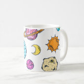 Ruimte doedels kosmische achtergrond koffiemok (Voorkant rechts)