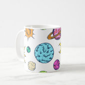 Ruimte doedels kosmische achtergrond koffiemok (Voorkant links)