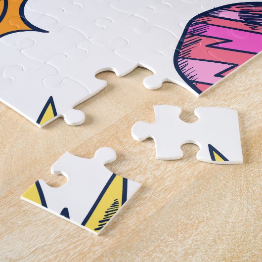 Ruimte doedels kosmische achtergrond legpuzzel (Zijkant)