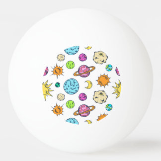 Ruimte doedels kosmische achtergrond pingpongbal