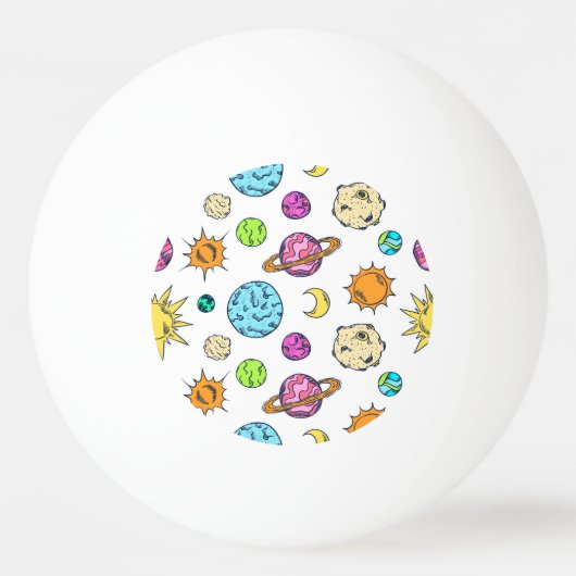 Ruimte doedels kosmische achtergrond pingpongbal (Achterkant)