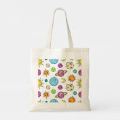 Ruimte doedels kosmische achtergrond tote bag (Achterkant)