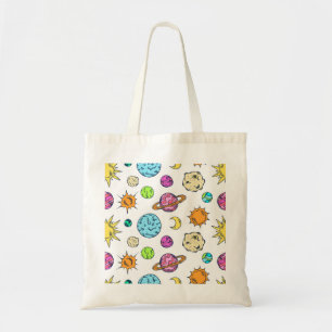 Ruimte doedels kosmische achtergrond tote bag