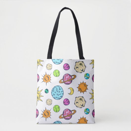 Ruimte doedels kosmische achtergrond tote bag (Voorkant)