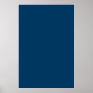 Ruimte donkerdere marineblauw Solid Trend Color Ac Poster
