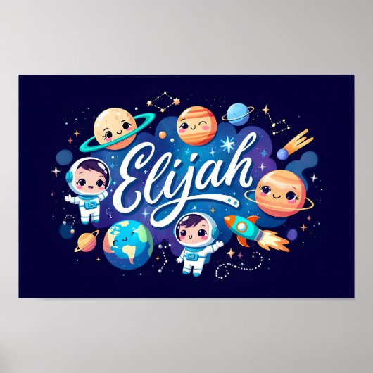 Ruimte Dromen Elijah Kunst aan de Wand Poster (Voorkant)