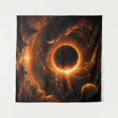 Ruimte-eclips wanddecoratie, apocalyptische planee wandkleed (Voorkant (horizontaal))