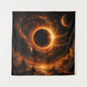 Ruimte-eclips wanddecoratie, apocalyptische planee wandkleed (Voorkant)