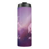 Ruimte eenhoorn kleurrijk sterrenstelsel thermosbeker (Voorkant)