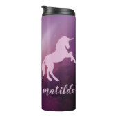 Ruimte eenhoorn kleurrijk sterrenstelsel thermosbeker (Geroteerd rechts)