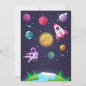 Ruimte eerste reis rond de wereld (Meisje) Kaart (Achterkant)